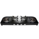 Jyoti 4 IN Freedom Black 3D Swirl | 4 Burner Gas Stove with Spacious Design | Black Toughened Glass Cooktop with Gas Saving 3D Swirl Burners and Black SS Frame Base